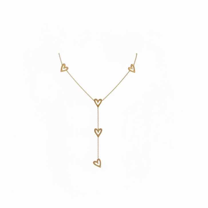 Drawn Hearts Lariat