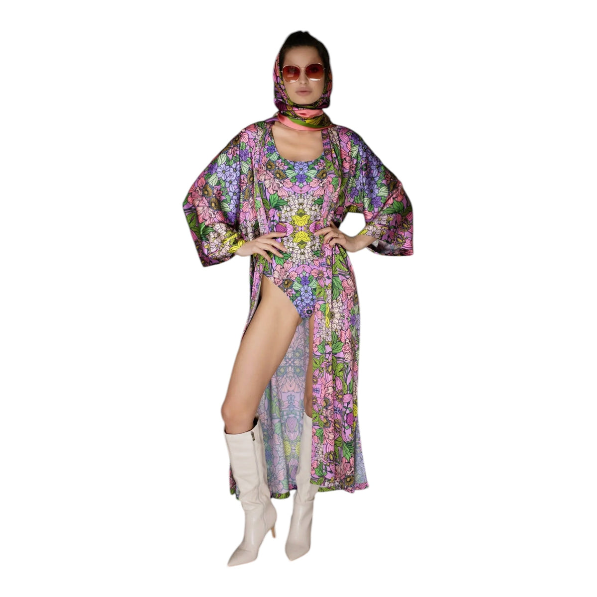 Lavender Floral Robe/Kimono