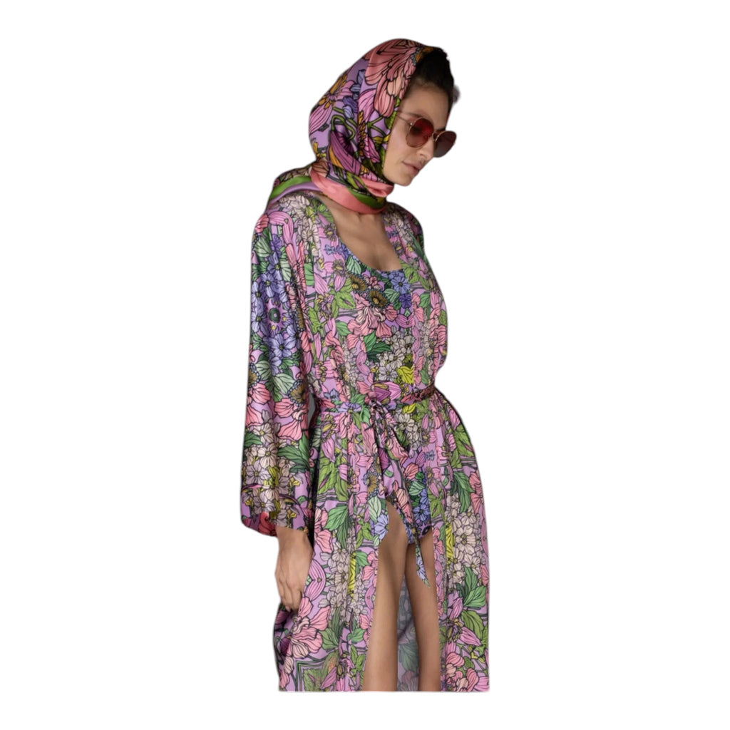 Lavender Floral Robe/Kimono