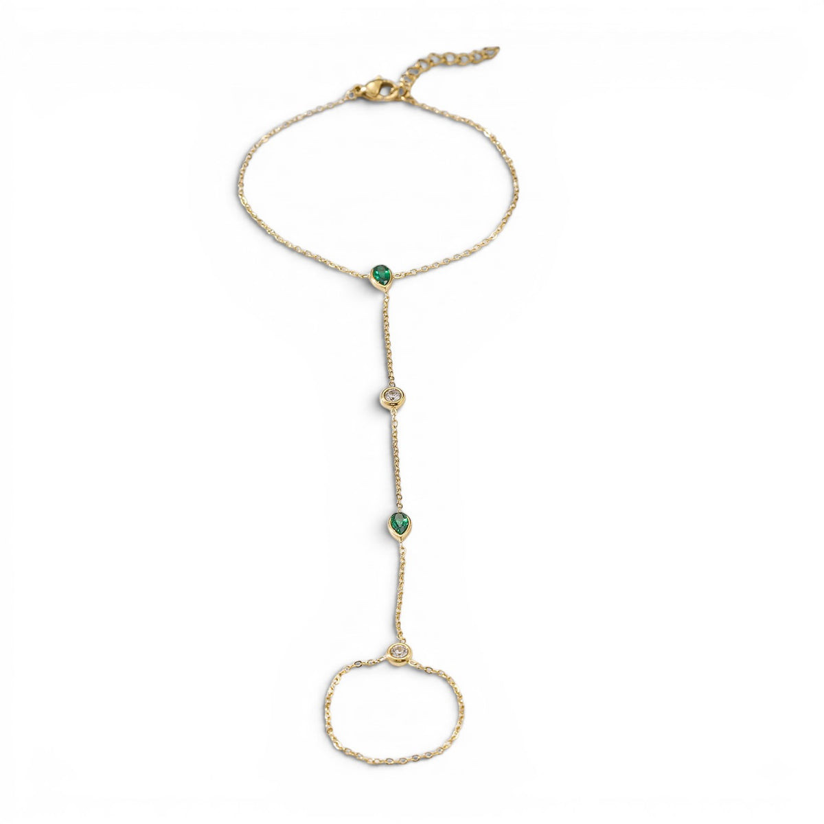 Emerald Drip Hand Chain